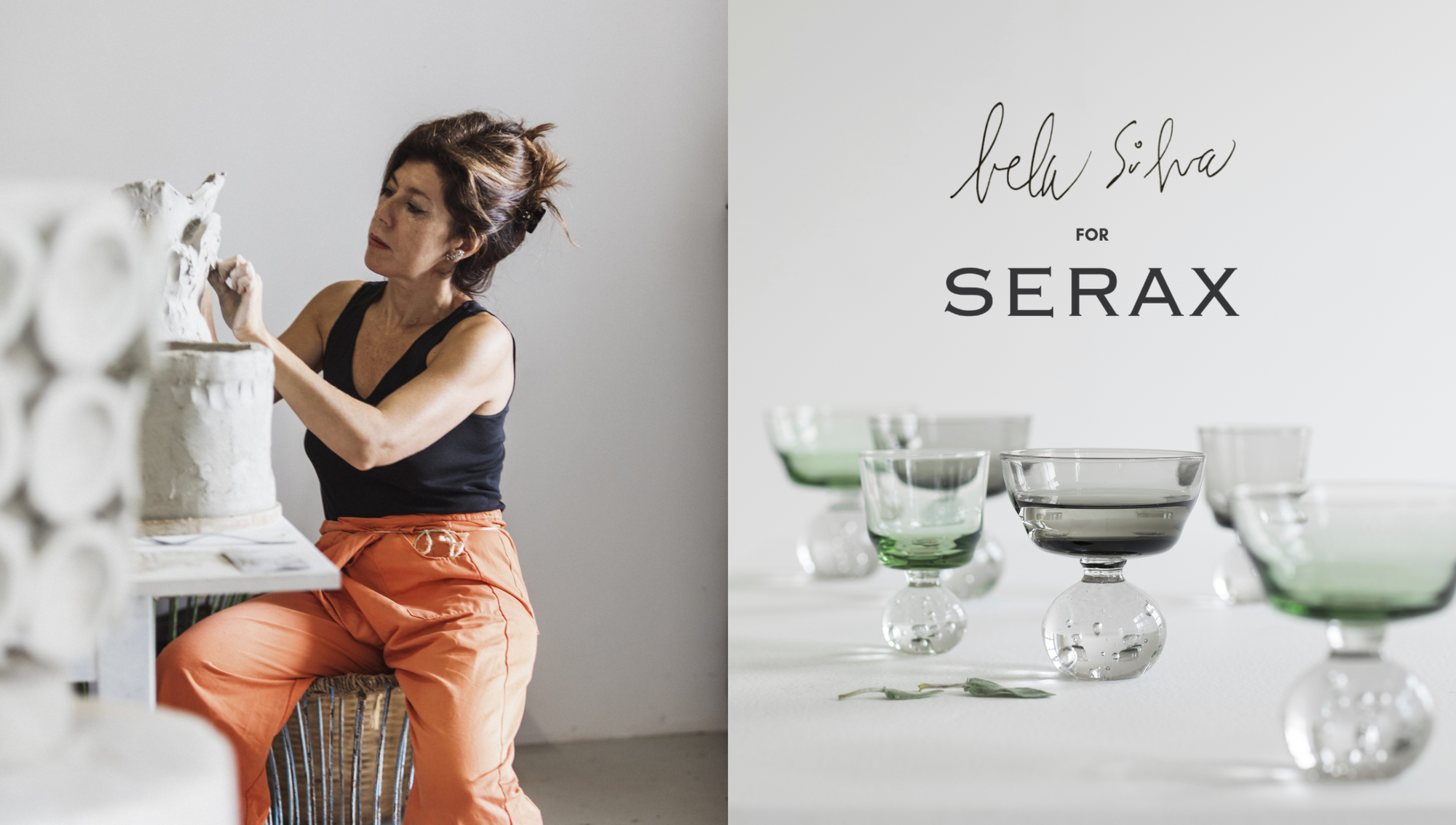 Bella Silva at Serax with Eternal Snow Glassware